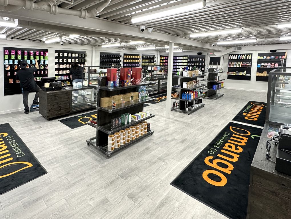 cannabis product shelves